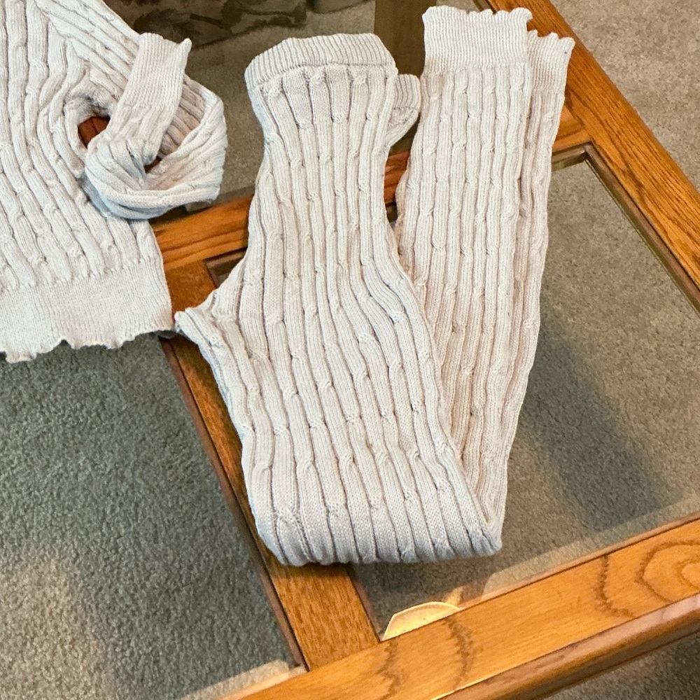 Source Unknown Cream Ribbed Knit Set - image 4